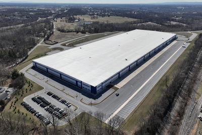 An aerial view of warehouse in Williamsport, Maryland, that Immigration and Customs Enforcement bought and plans to turn into a 1,500-bed immigrant detention center. (Photo by Chip Somodevilla/Getty Images)