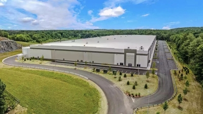 This image, which was included in the Department of Homeland Security documents New Hampshire Gov. Kelly Ayotte released, shows the warehouse in Merrimack that the federal government wanted to convert into an immigrant detention center. (Source: Department of Homeland Security)